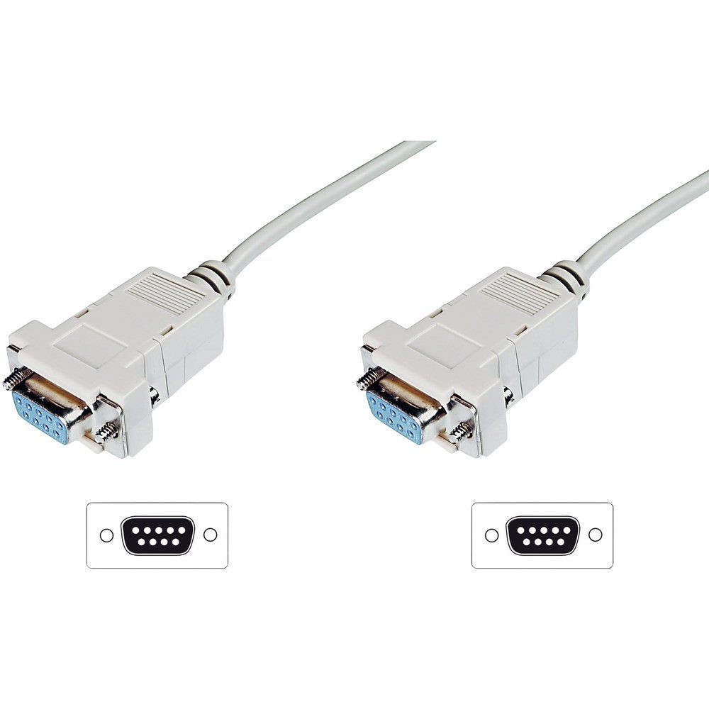 Digitus Seriell Anschlusskabel [1x D-SUB-Buchse 9pol. - 1x D-SUB-Buchs Konverterkabel