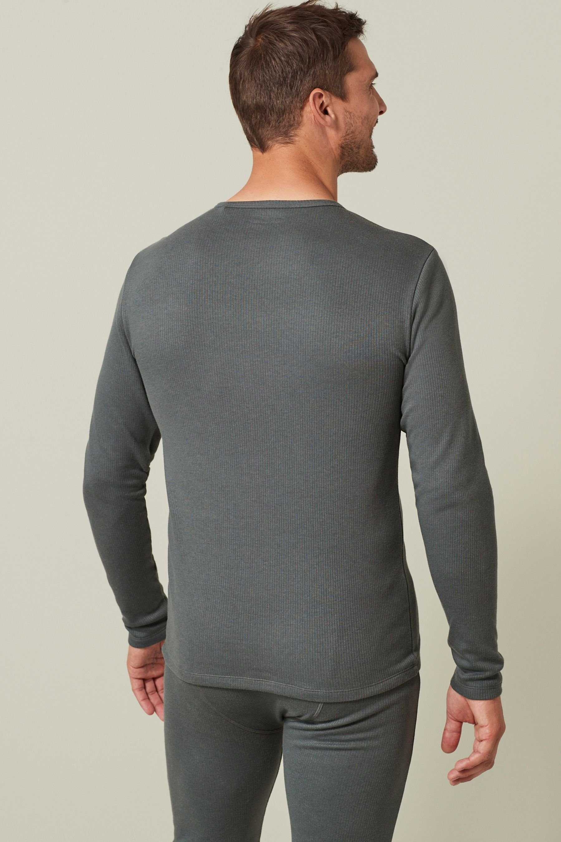 Next Thermounterhemd Thermoshirt Langärmliges 2er-Pack - Grey (2-St)
