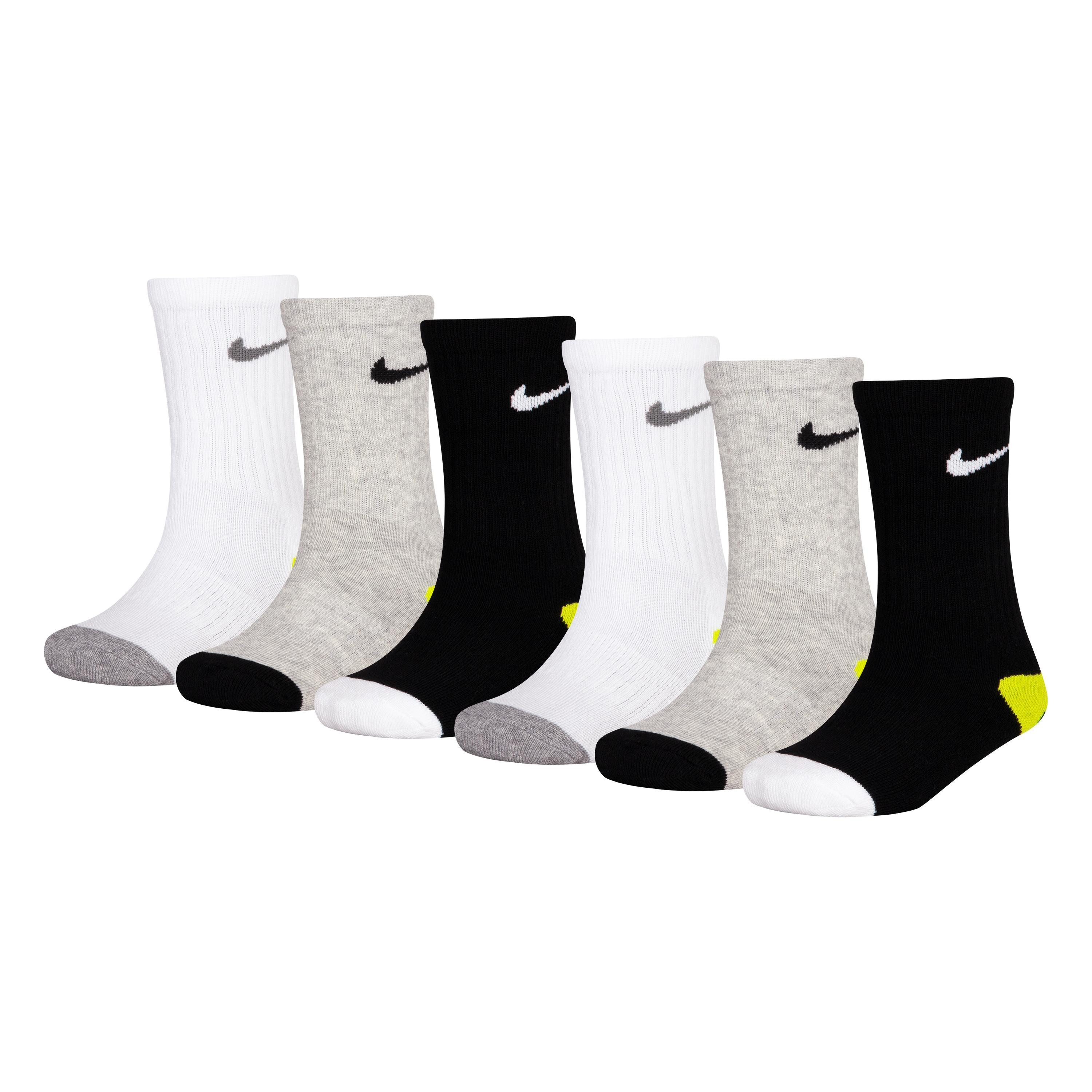 Nike Sportswear Socken NHN 6PK NIKE SMILEY CREW (6-Paar) Sechs Paar, Kindersocken, mit lächelnden Gesichtern an den Fersen