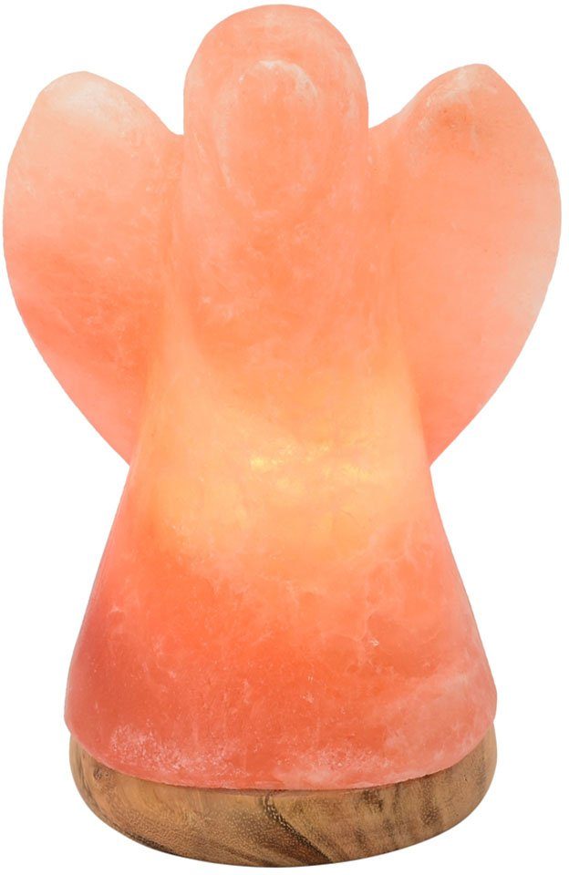 Ein wenig luxuriös HIMALAYA SALT DREAMS Salzkristall-Tischlampe Engel, Salzkristall cm Leuchtmittel Stein Unikat, aus ca.19 Warmweiß, - ein jeder wechselbar, Handgefertigt H