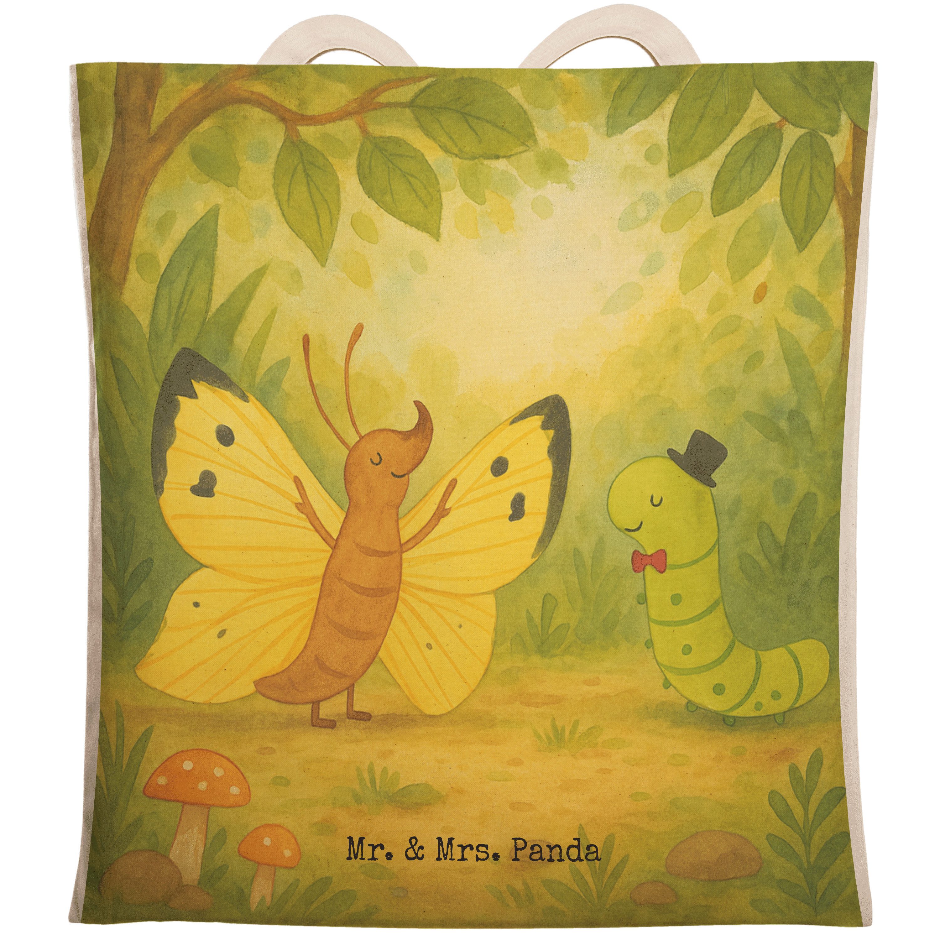 Tragetasche Raupe Schmetterling Design, Beuteltasche, Weiß, Entwicklung, shopping