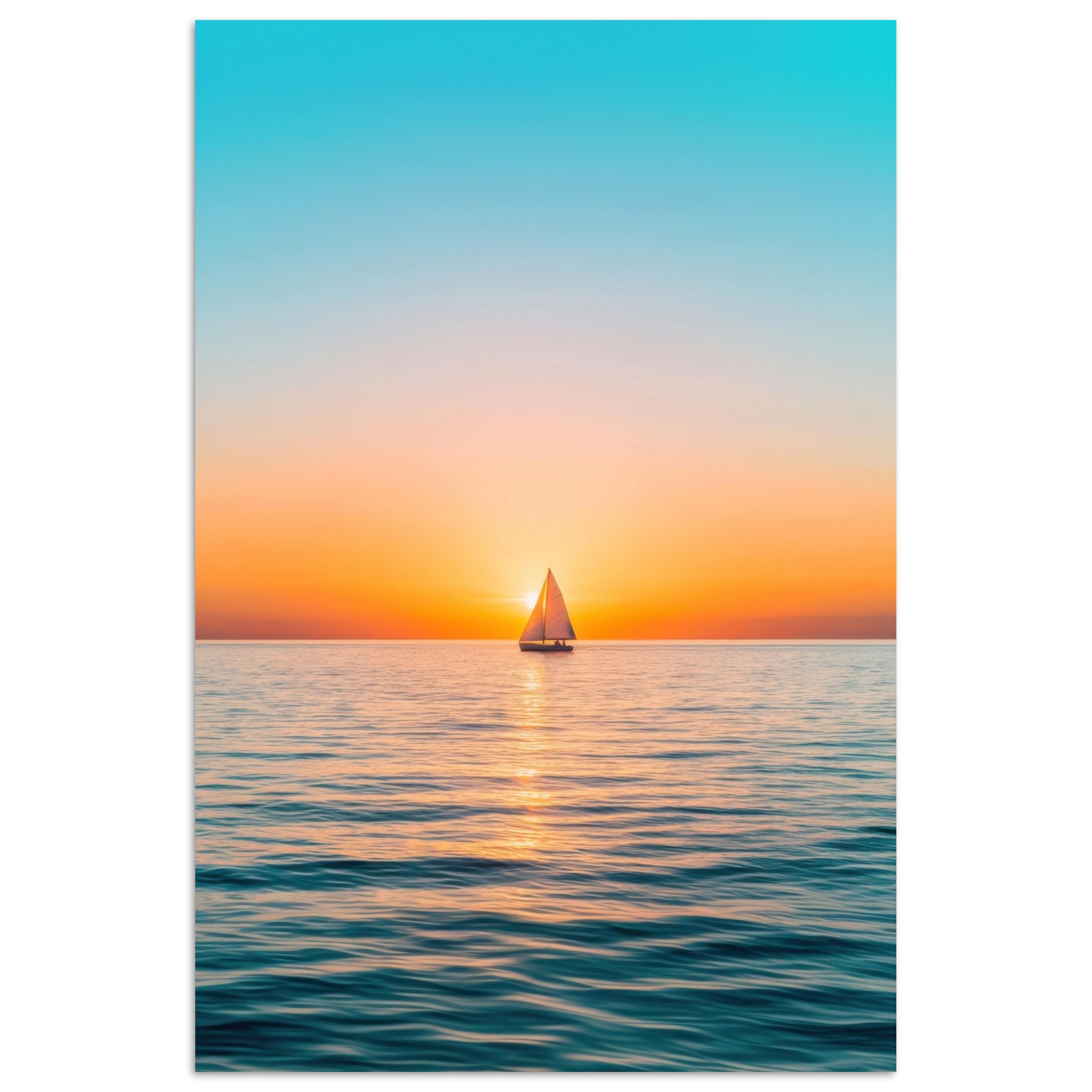 MuchoWow Poster Meer - Segelboot - günstig online kaufen