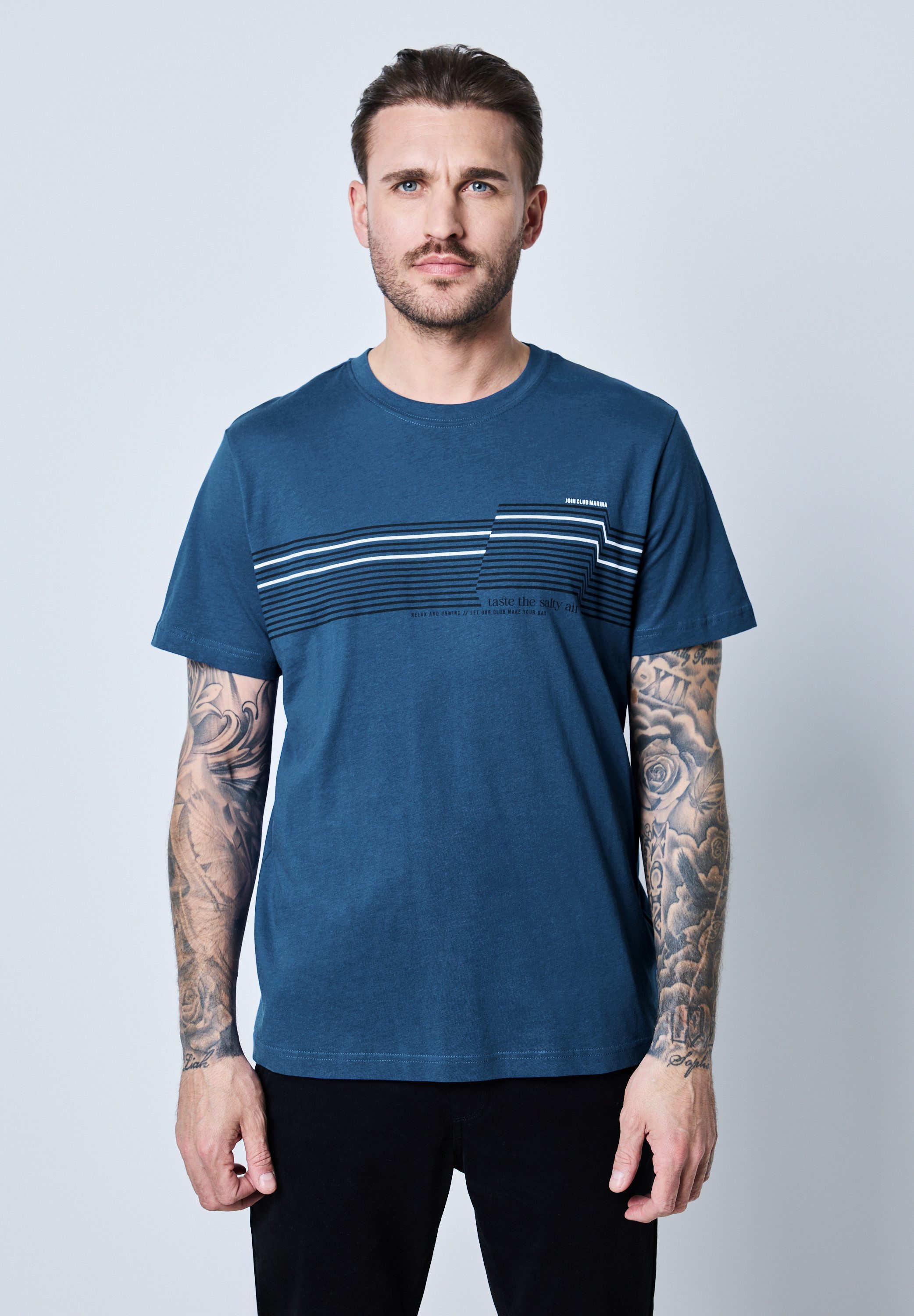 STREET ONE MEN T-Shirt, mit Rundhalsausschnitt günstig online kaufen