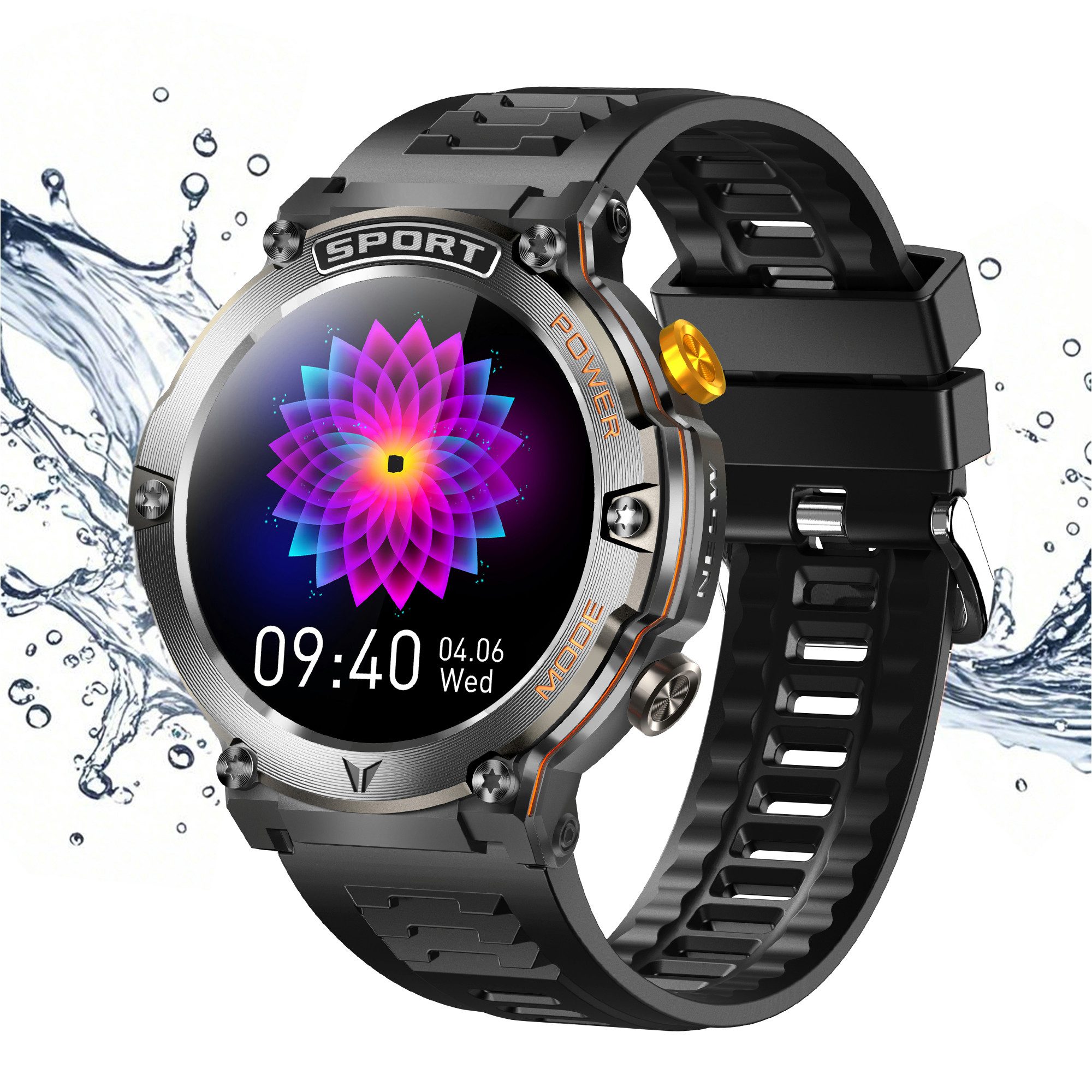 Smartwatch Fitness Tracker Uhr für Damen Herren mit Telefonfunktion Smartwatch