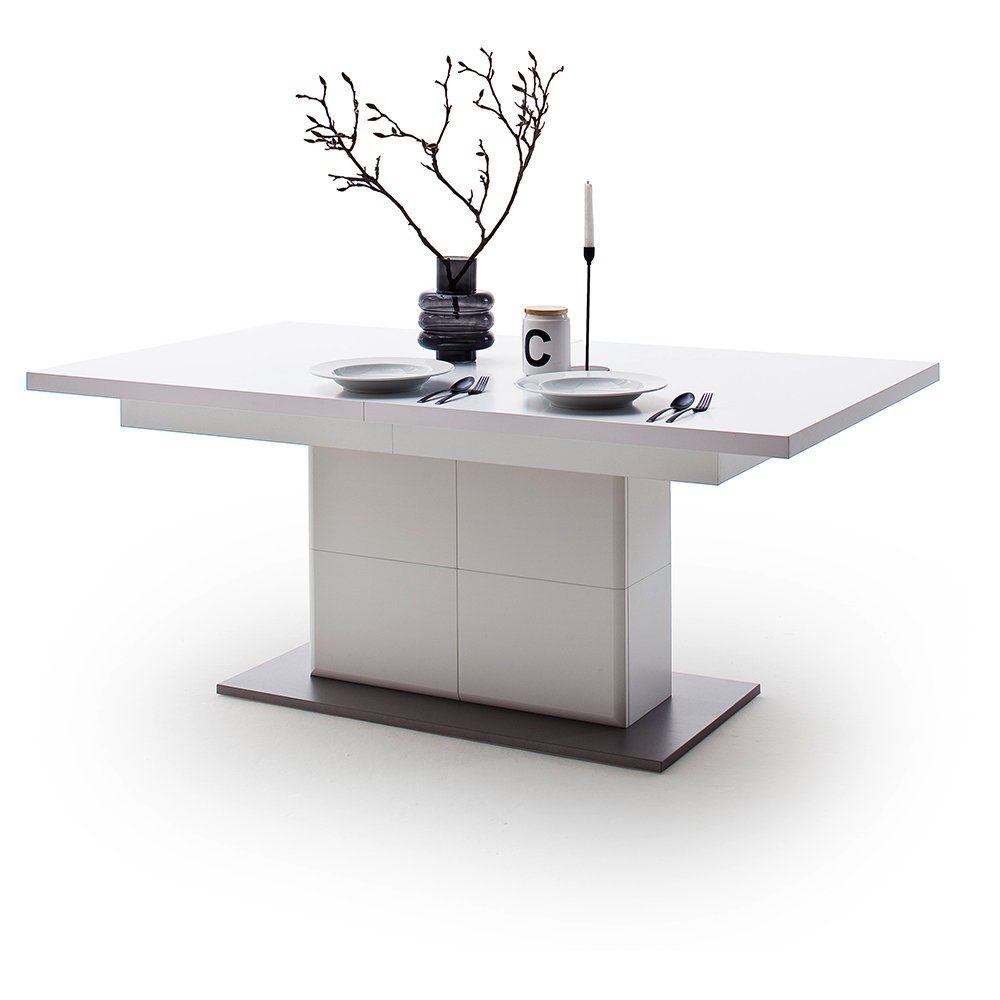 Lomadox Esstisch ALIA-05, weiß matt, ausziehbar 180/230/280 cm, Synchronaus günstig online kaufen