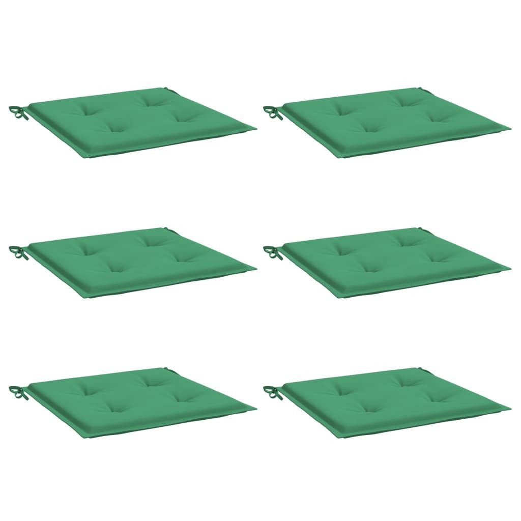 vidaXL Sitzauflage Gartenstuhl-Kissen 6 Stk. Grün günstig online kaufen