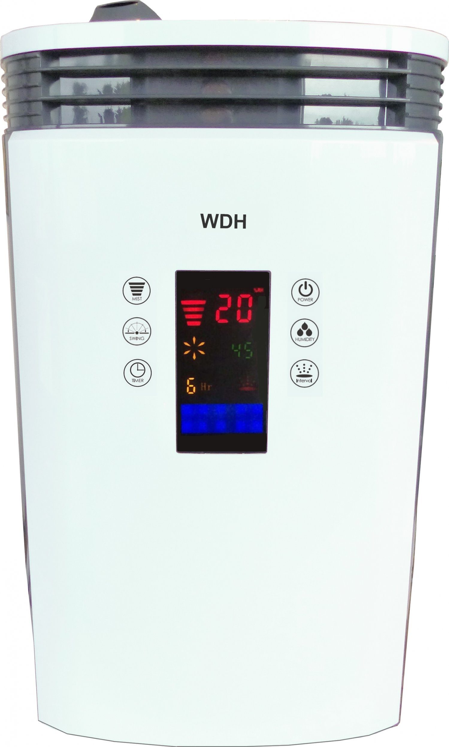 WDH Luftbefeuchter Luftbefeuchter WDH-MG1, 6 l Wassertank, - Einfache  Reinigung und sehr leiser Betrieb