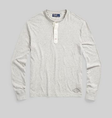 Ralph Lauren Sweatshirt POLO RALPH LAUREN GRANDFATHER SHIRT Slub Henley T-shirt Opa Sweater Sw