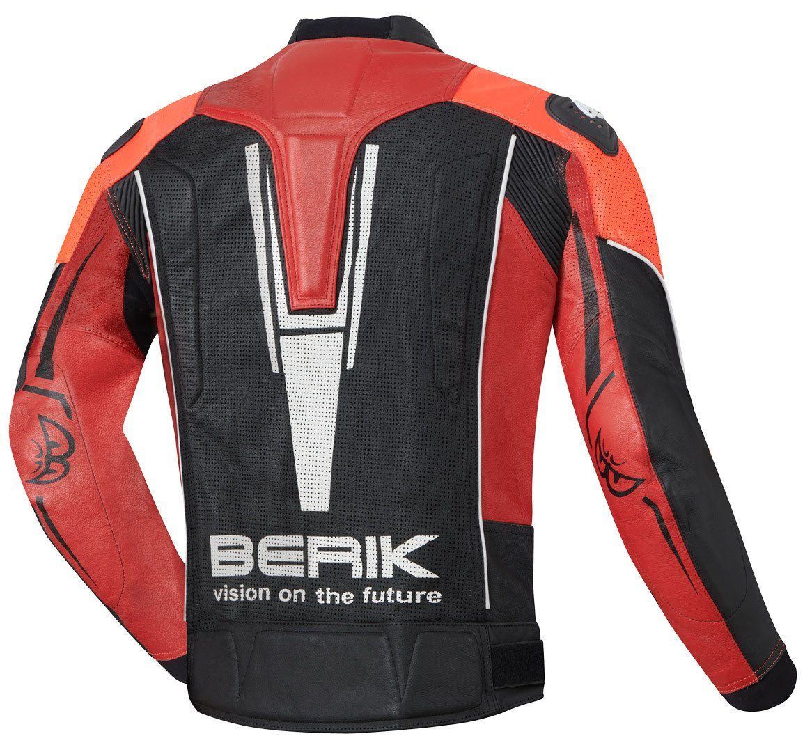 Motorrad Street Lederjacke Black/Red Berik Motorradjacke