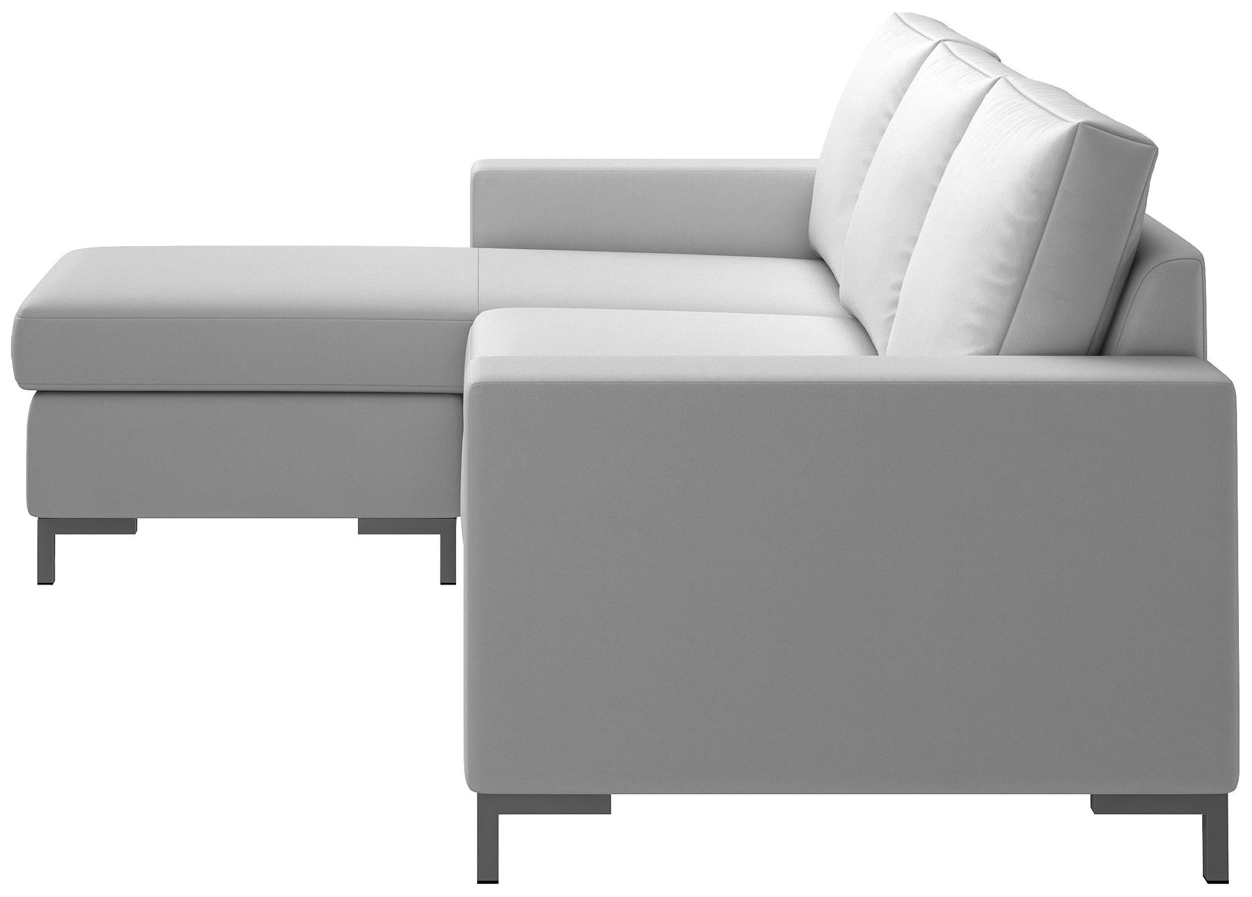 Stylefy Ecksofa Eli, L-Form, mit Armlehnen und Hocker, Modern frei im links mit rechts Design, oder Sitzkomfort, mane Eckcouch, Rückenlehne stellbar, Raum bestellbar