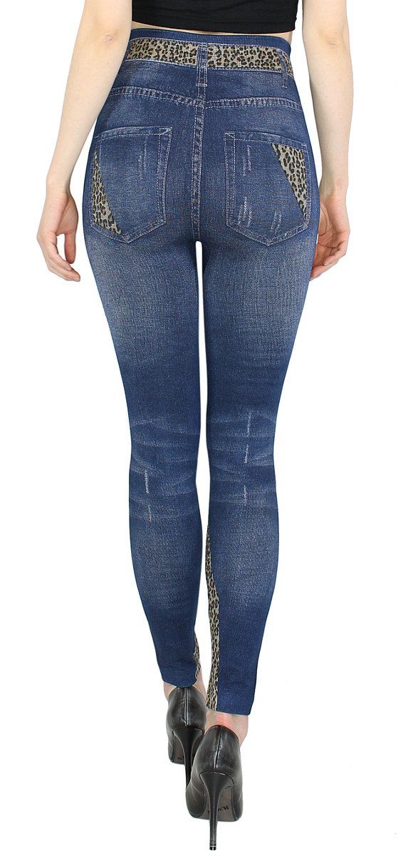 dy_mode Jeggings Damen Leggings in Jeans Optik Jeggings High Waist Jeansleg günstig online kaufen