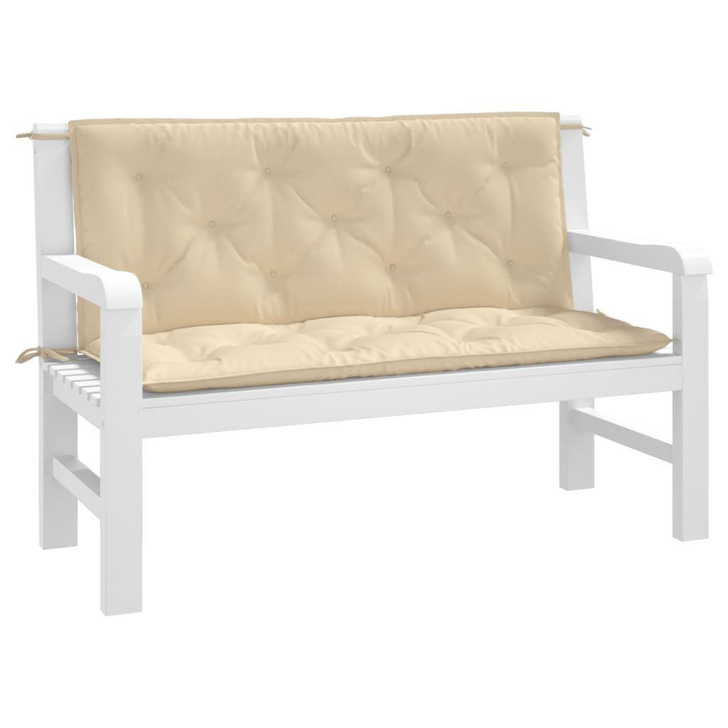 vidaXL Sitzauflage Gartenbank-Auflagen 2 Stk. Beige günstig online kaufen