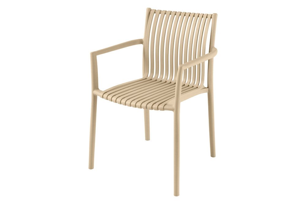 riess-ambiente Gartenstuhl STUDIO ITALIA greige · wetterfester Stapelstuhl für In-/Outdoor (Einzelartikel, 1 St), pflegeleichter Balkonstuhl · leichtes Design · stabil · für Terrasse