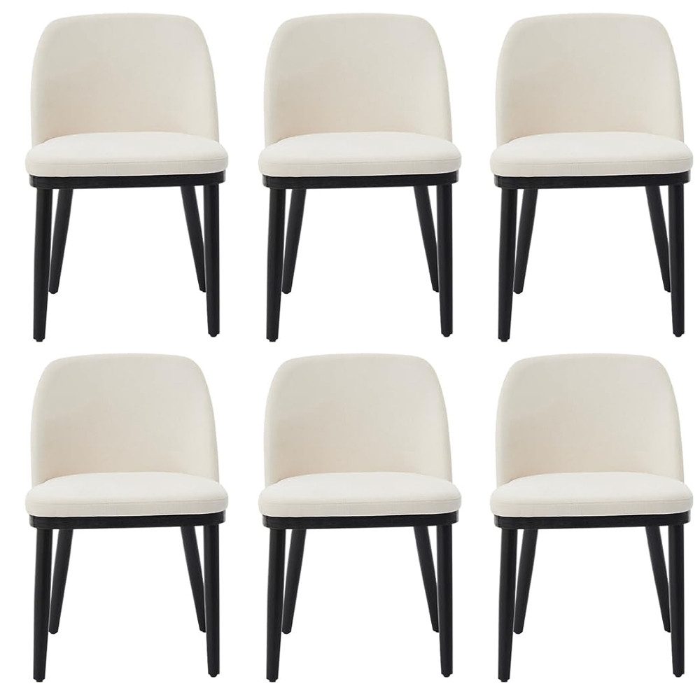 GarveeMore Esszimmerstuhl SET 2/4/6 Leinen Stoff günstig online kaufen