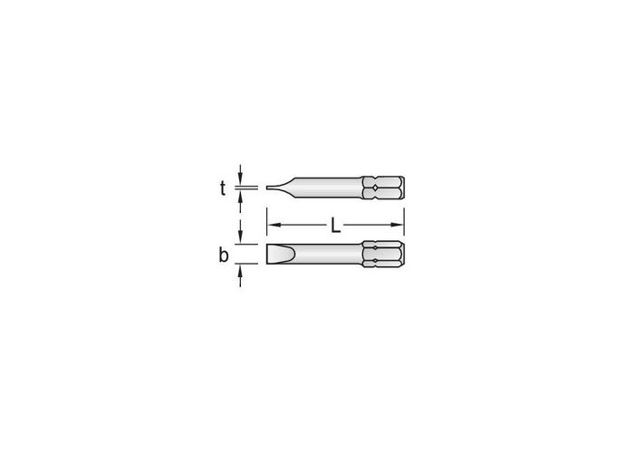 Gedore Bit-Schraubendreher Schraubendreherbit DIN3127 ISO2351 5/16Zoll Schlitz 5/5mm brüniert Chrom-Vanadium-Sonderstahl