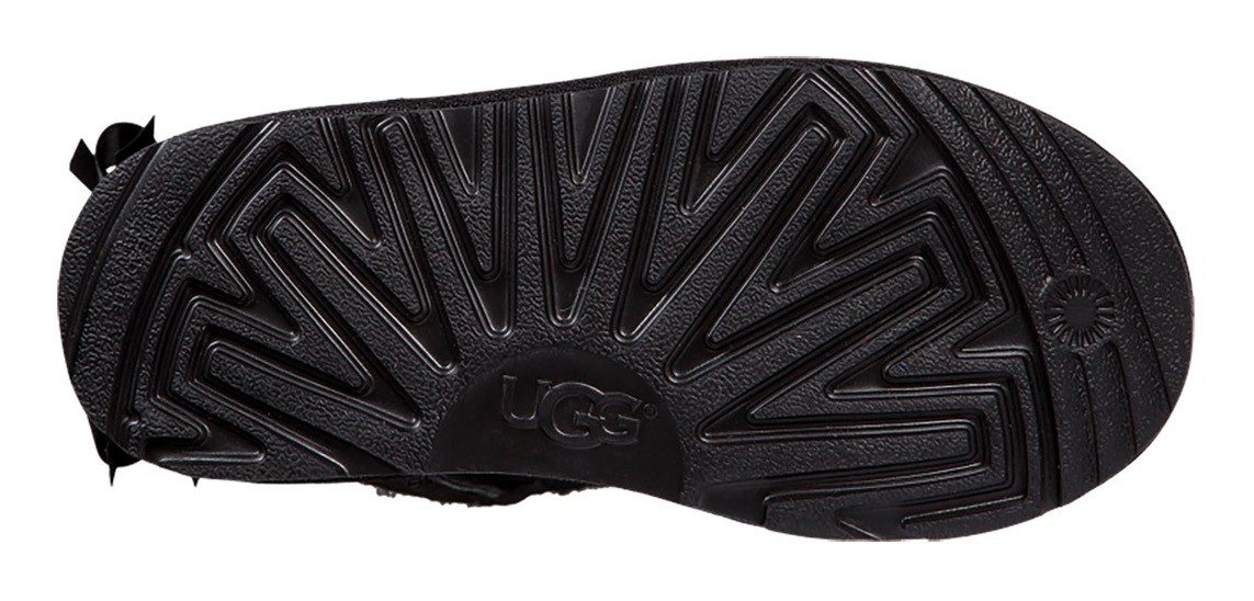 UGG K BAILEY BOW II Winterboots, Schlupfboots, Winterstiefel, Snowboots mit Schleifchen aus Satinband