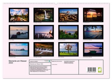 CALVENDO Wandkalender Momente am Wasser 2023 (Premium, hochwertiger DIN A2 Wandkalender 2023, Kunstdruck in Hochglanz)