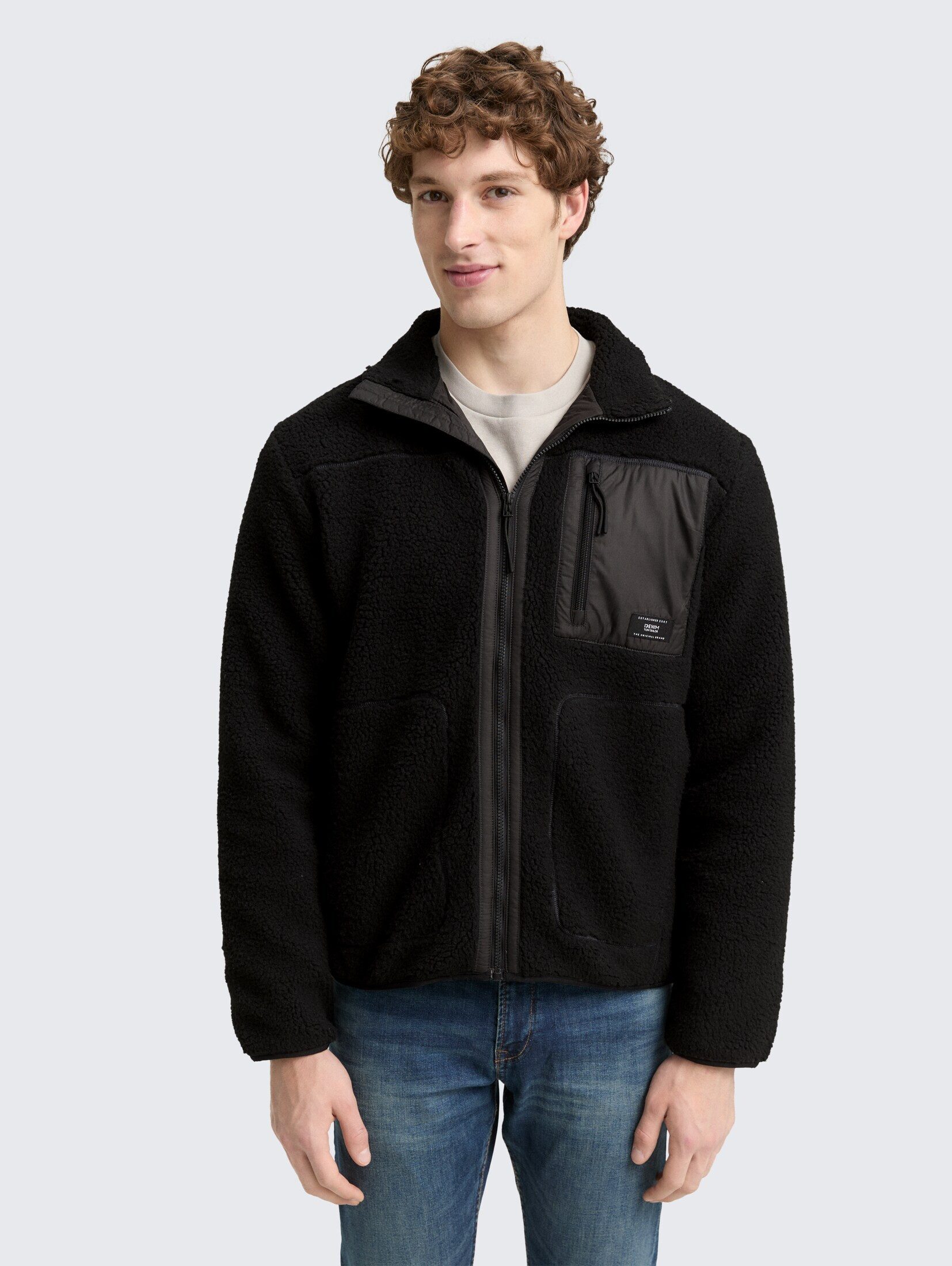 TOM TAILOR Denim Outdoorjacke Teddy Jacke günstig online kaufen