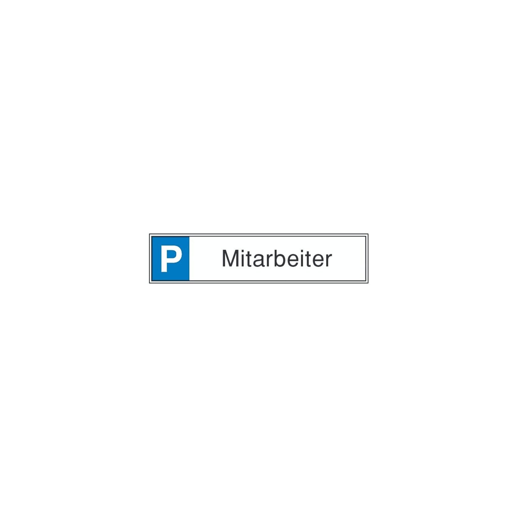 wolk SafetyMarking Parkplatzschild Alu B520xH110 mm Mitarbeiter