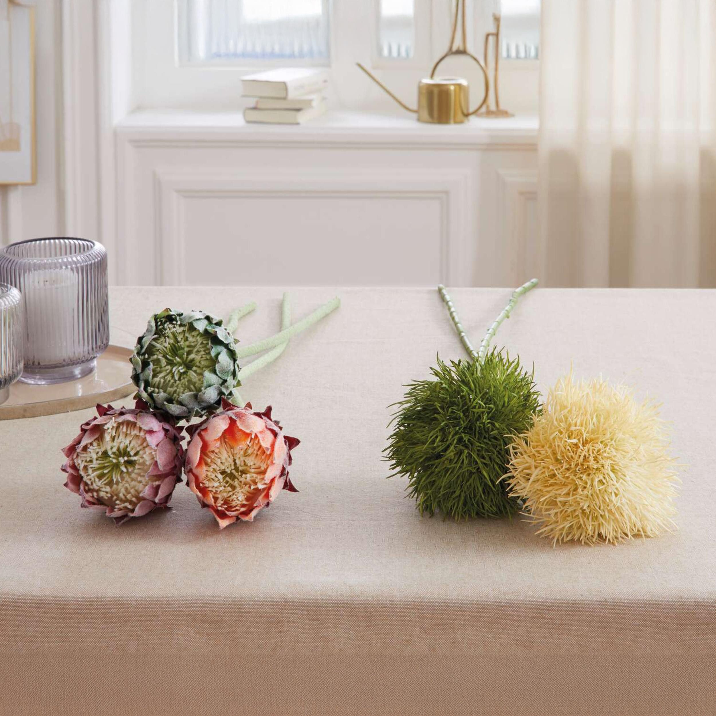 Kunstpflanze Pflanze "Kugelblume", 2er Set