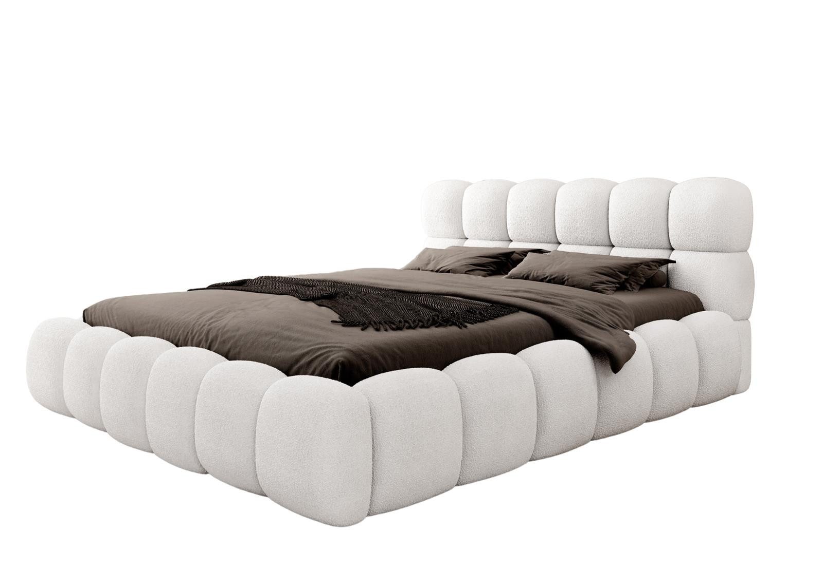 Compleo Polsterbett BUBBLE boucle Designerbett 140/160/180x200 günstig online kaufen
