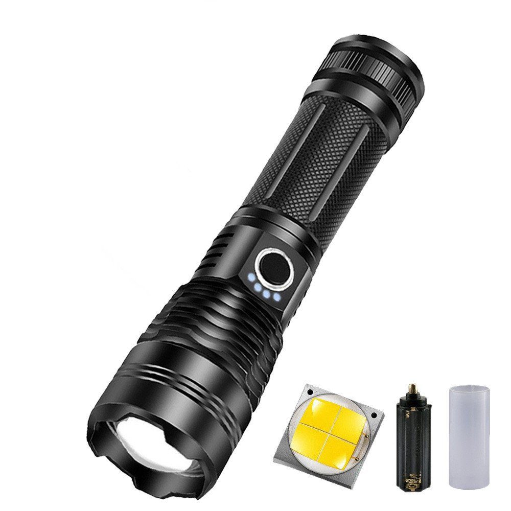 XDOVET Taschenlampe LED Batterie Enthalten,Lange Extrem Taschenlampe Taschenlampe,USB Arbeitszeit 26650, Aufladbar Taschenlampen Camping Hell,LED LED für