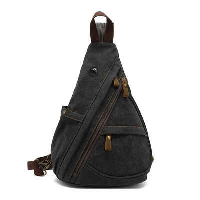 TAN.TOMI Cityrucksack Klein Umhängetasche Retro Rucksack Klein Schulranzen Schultertasche, Rucksack Sporttasche für Schule Freizeit Reise Business Joggen