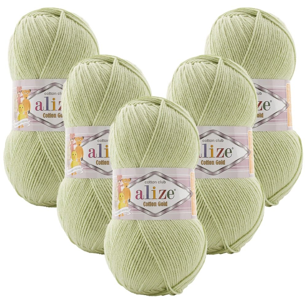 Alize 5 x ALIZE Cotton Gold Häkelwolle, 330 m, Handstrickgarn,Premium Wolle, Amigurumi