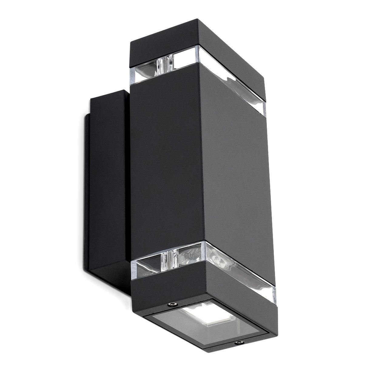 hofstein Außen-Wandleuchte »Vigne« 2-flammig Alu Wandlampe in Schwarz, ohne günstig online kaufen