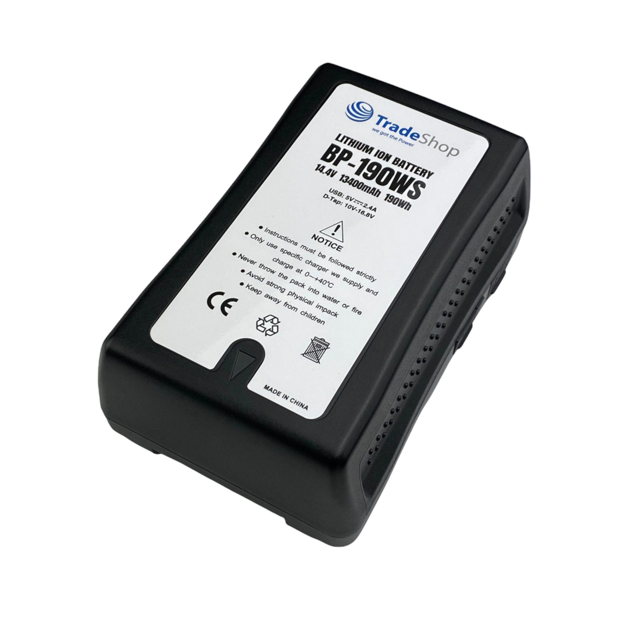 Trade-Shop Akku passend für Sony PDWF350 PDWF350L PDWR1 PDWV1 PDW700 PMW580L Akku Li-Ion 13400 mAh (14,4 V)