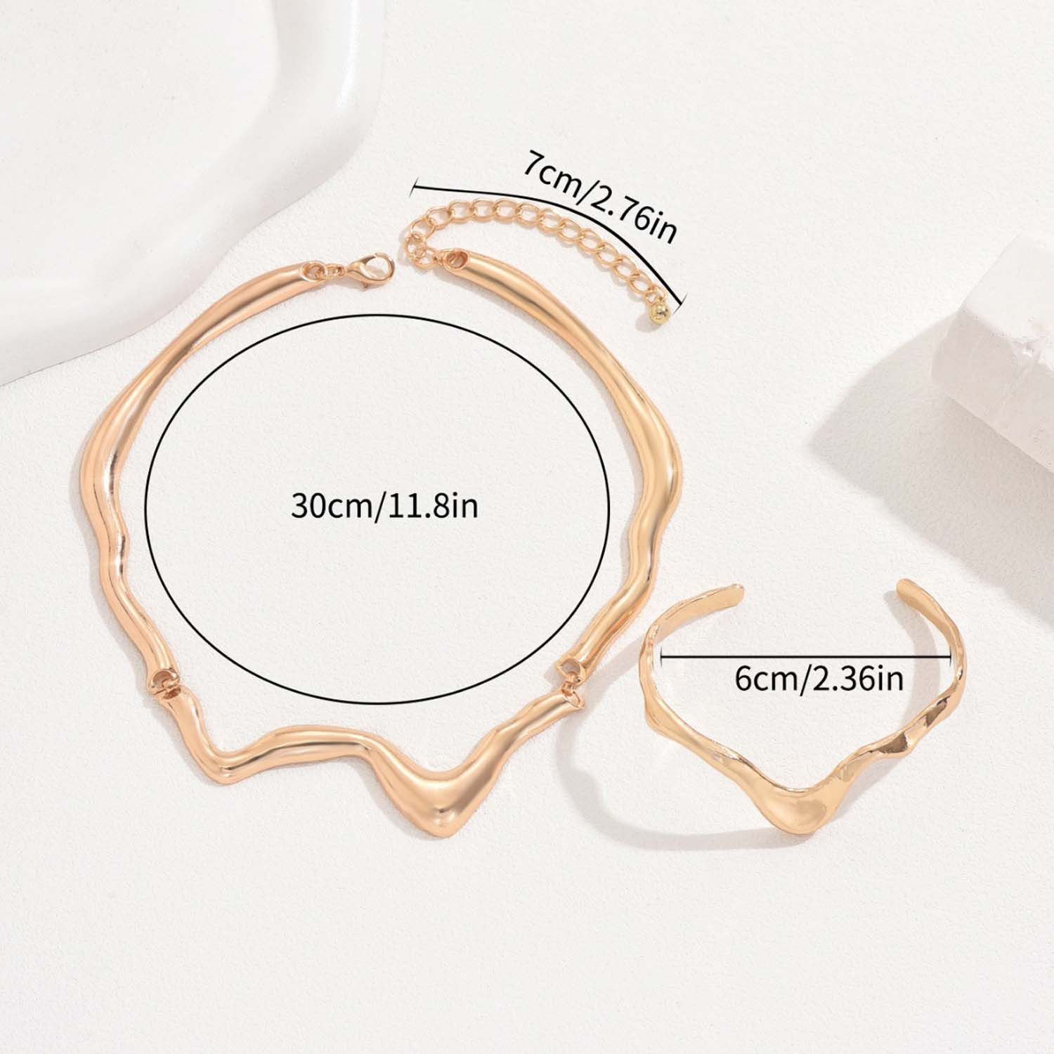 trends for living Schmuckset Schmuckset für Damen mit gedrehtem Metalldesig günstig online kaufen