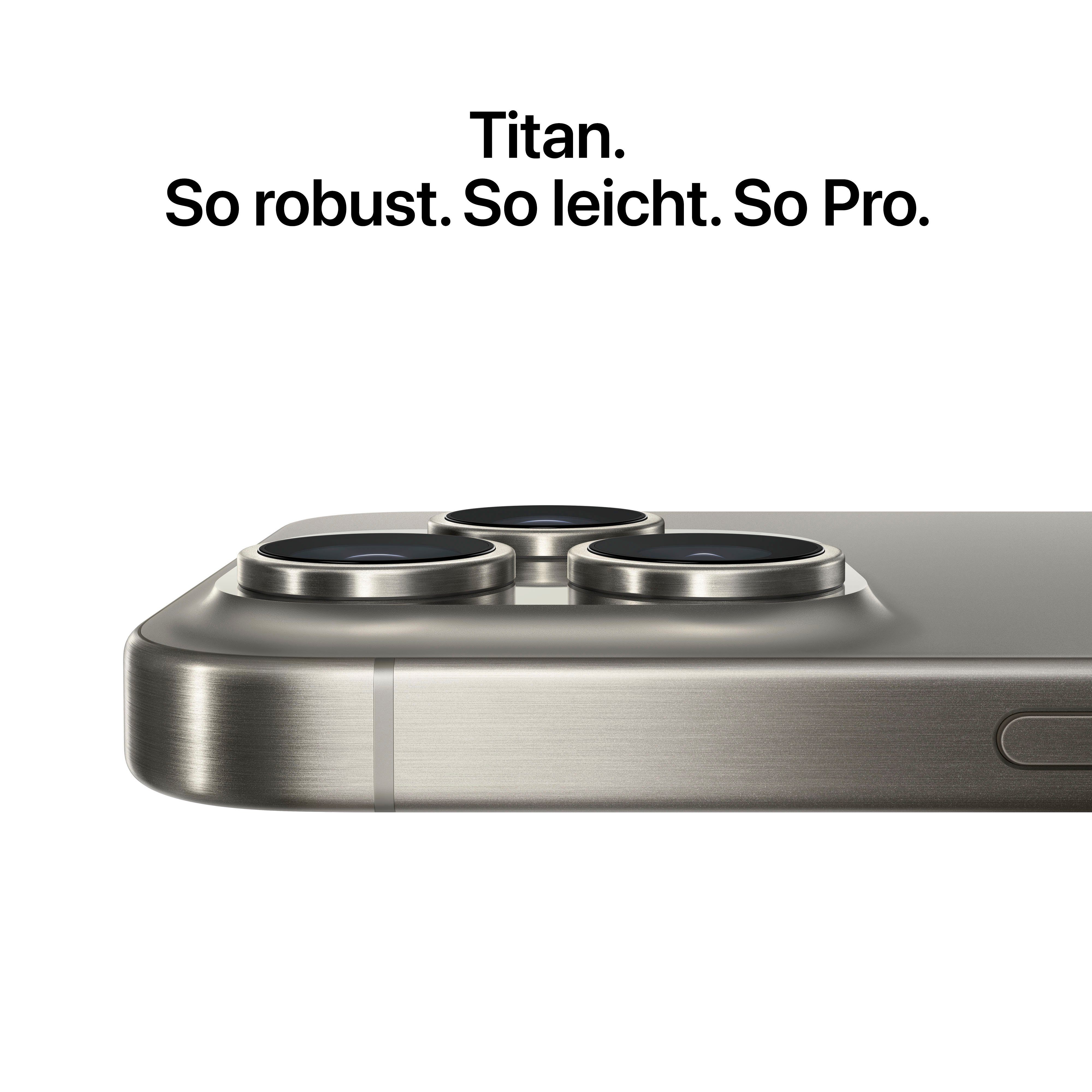 Apple iPhone 15 Pro GB Titanium cm/6,7 48 Speicherplatz, 1TB 1000 Max Natural MP Kamera) Smartphone Zoll, (17