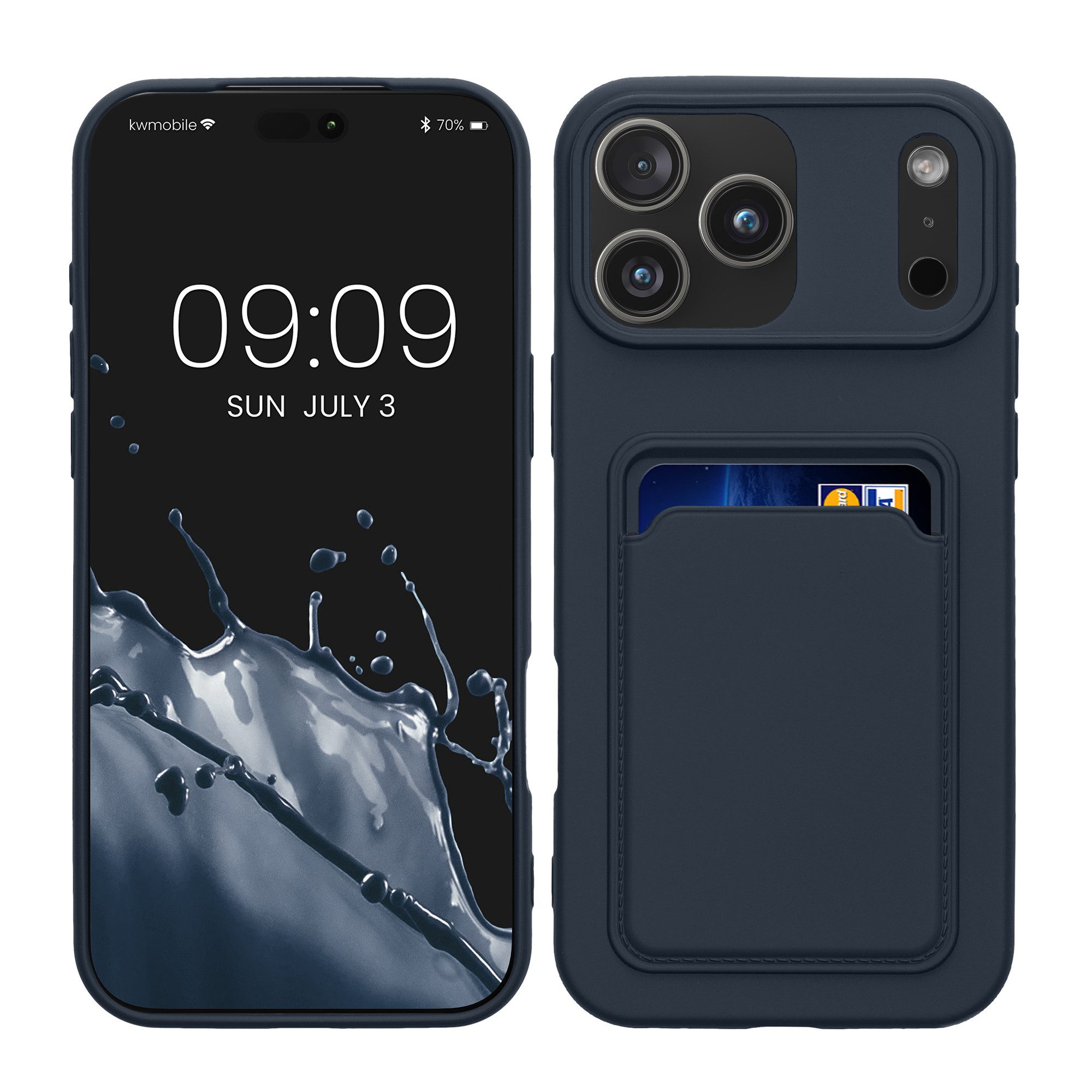 kwmobile Smartphone-Hülle Hülle für Apple iPhone 17 Pro Max, Handyhülle mit Fach für Karten - Handy Cover Case