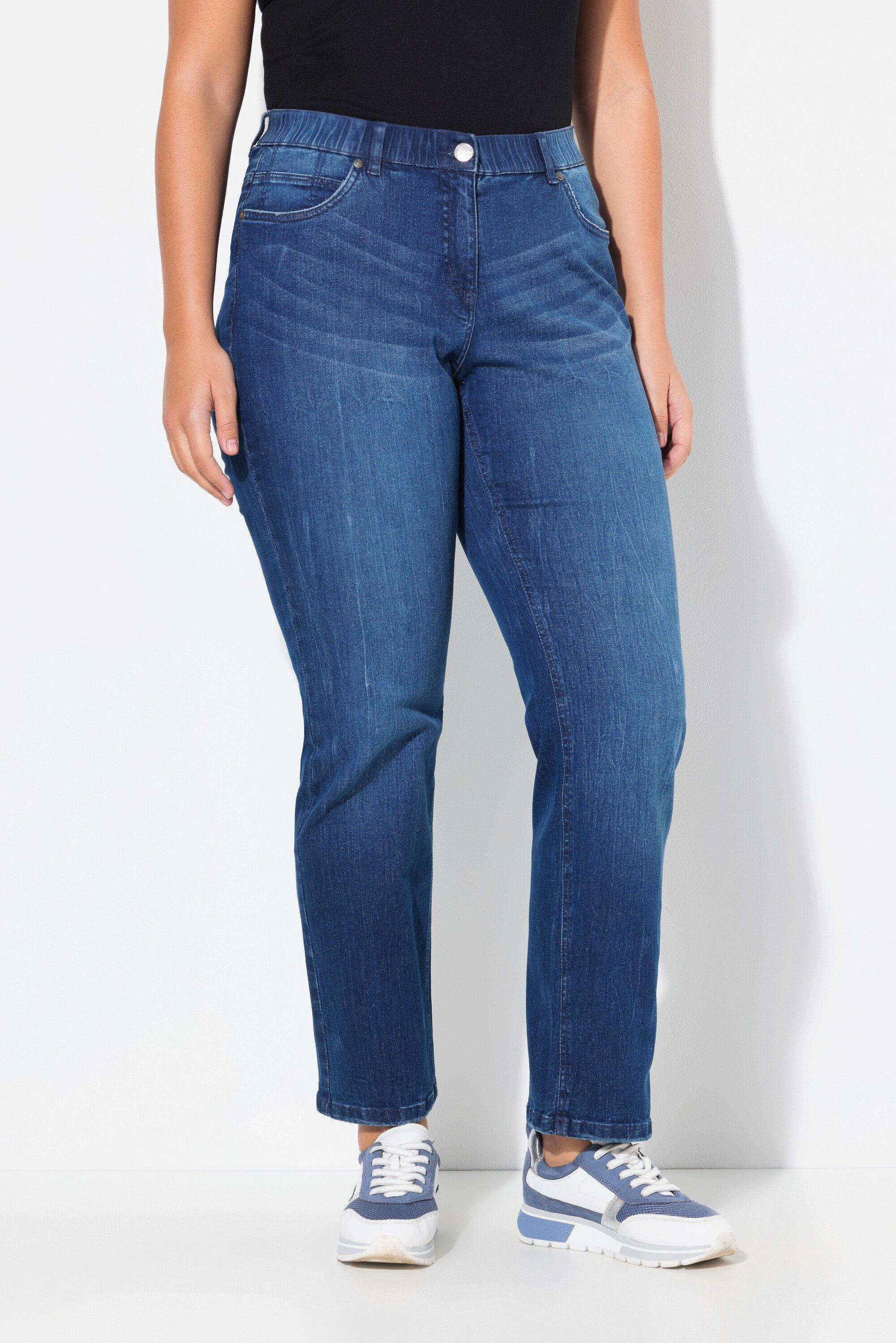Regular-fit-Jeans Jeans Mandy weites gerades Bein Komfortbund