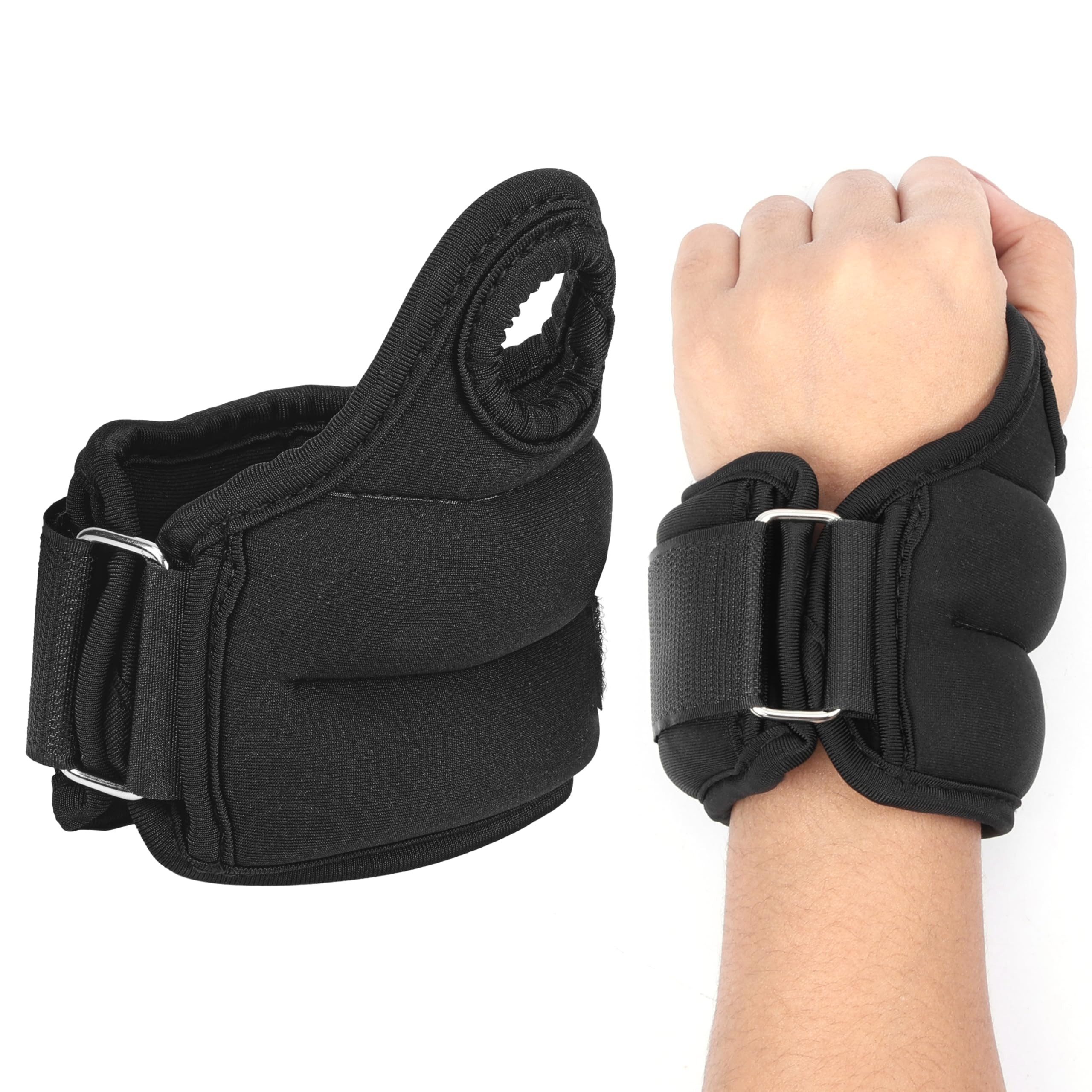 Belle Vous Kurzhantel Belle Vous Schwarze Handgelenkgewichte 2er Set - 0,5kg Knöchelgewichte