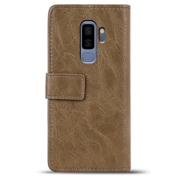CoolGadget Handyhülle Retro Klapphülle für Samsung Galaxy S9 5,8 Zoll, Schutzhülle Wallet Case Kartenfach Hülle für Samsung Galaxy S9