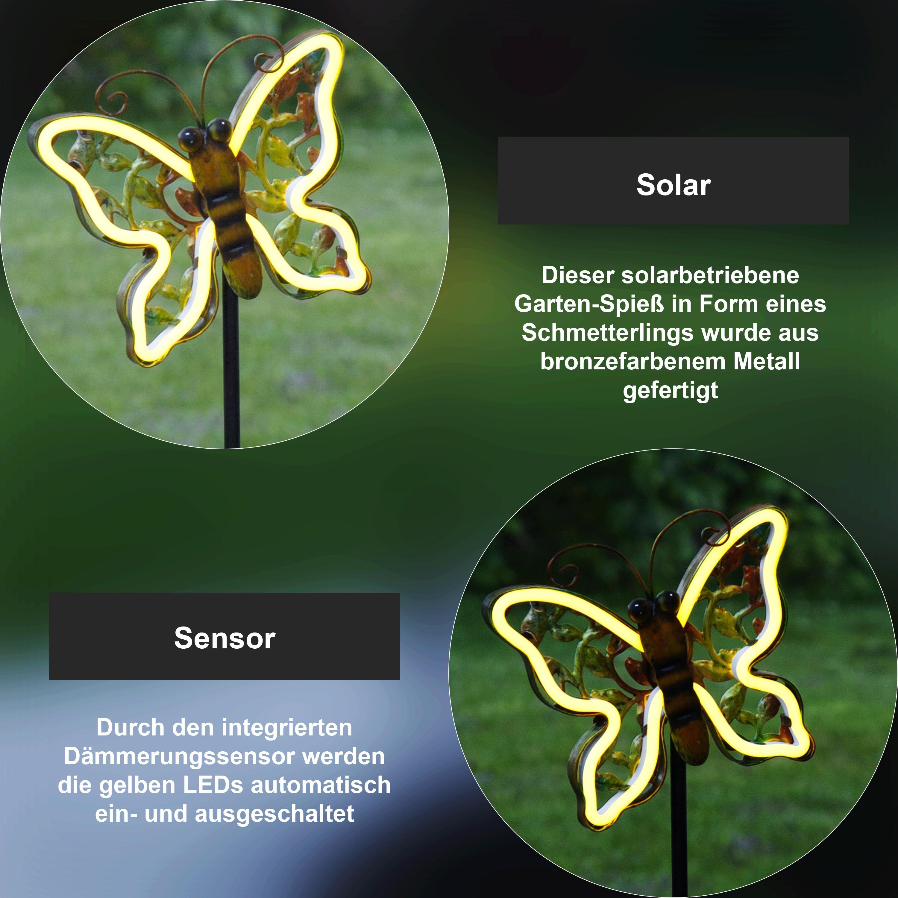 STAR TRADING LED Solar-Erdspieß Trading Dekolicht Linny Butterfly Star Linny Butterfly