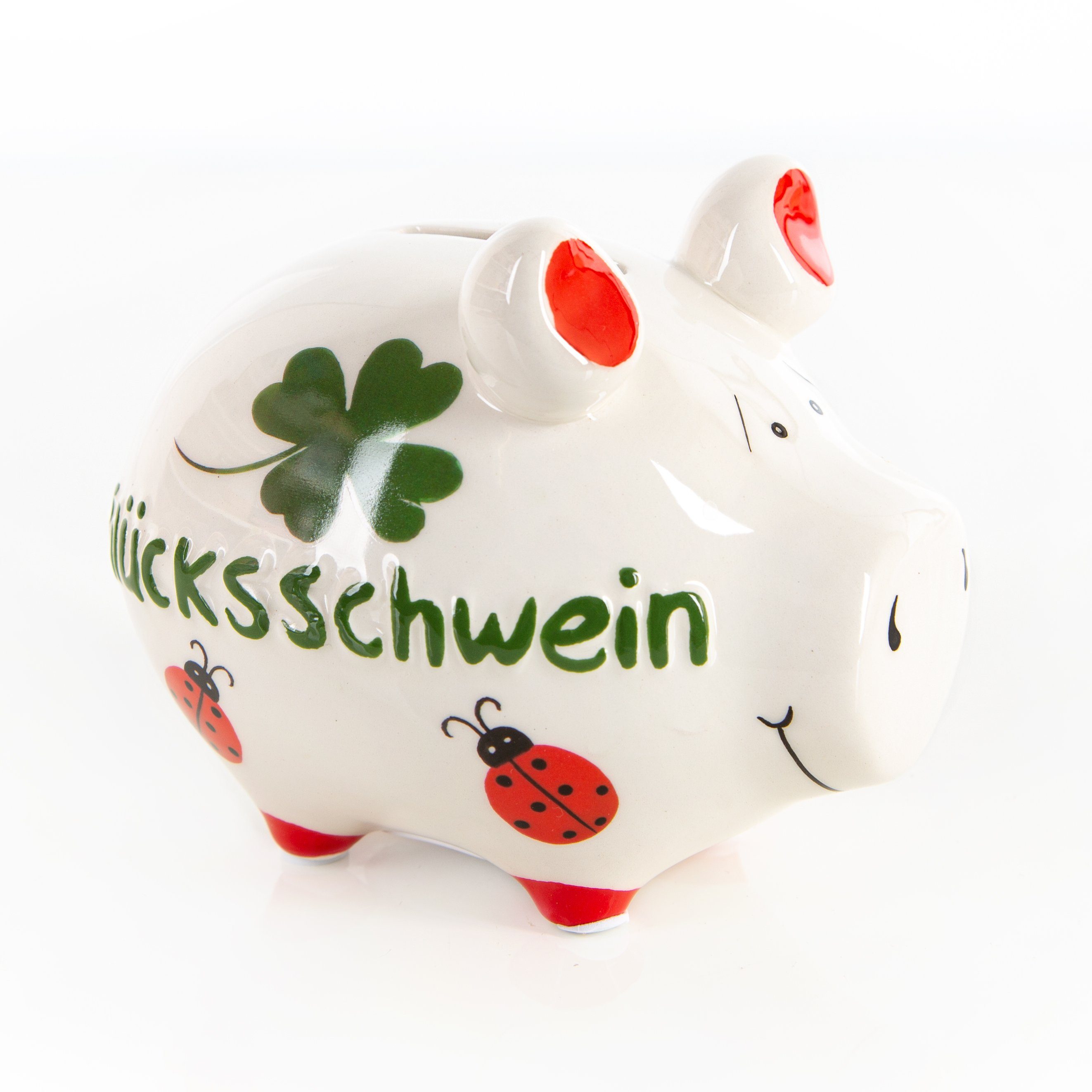 Logbuch-Verlag Spardose Sparschwein Glücksschwein aus Keramik 12,5 cm,  Sparschwein aus Keramik