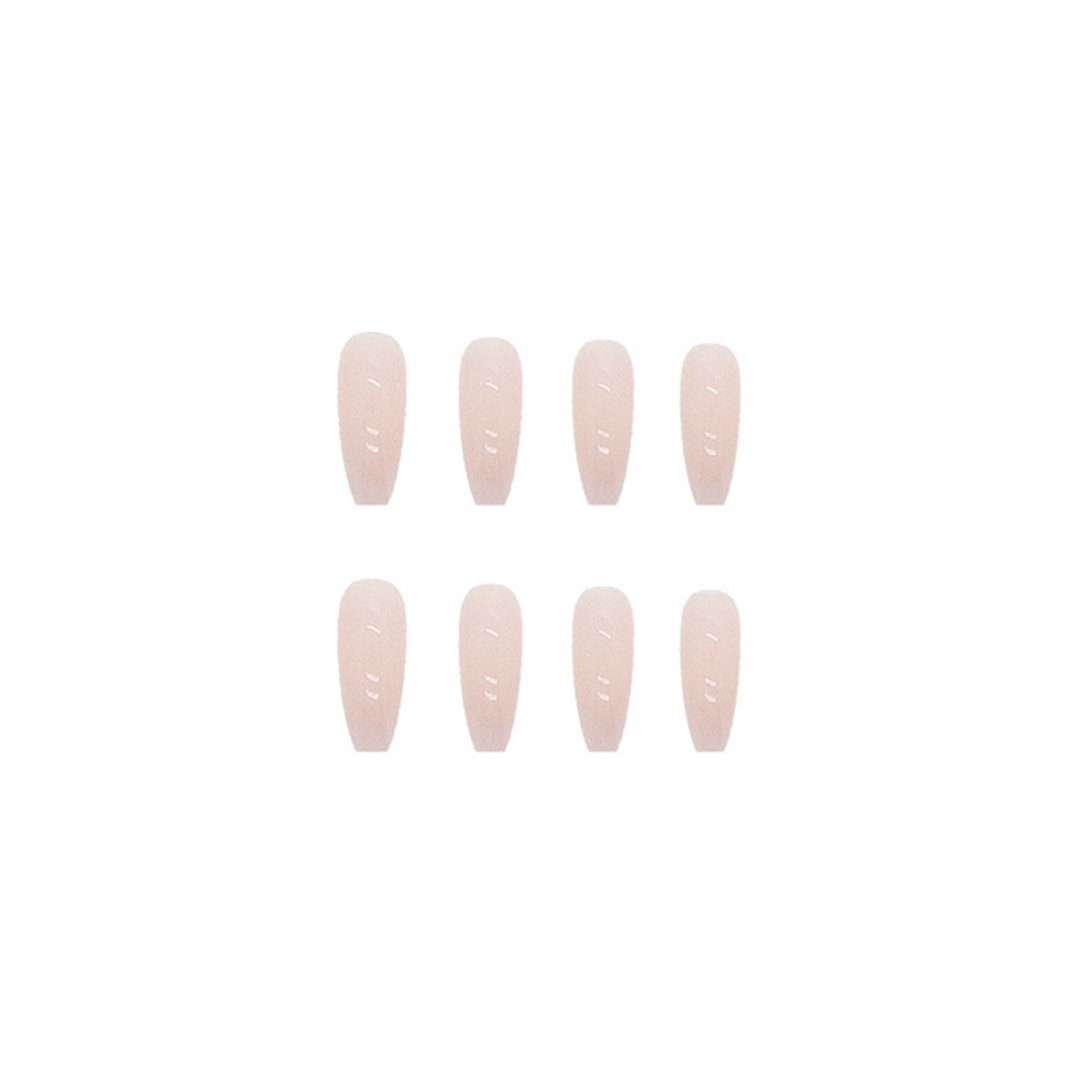 1-tlg. Farbverlauf, Kunstnägel Stück, einfachem TUABUR mit Lange Kunstfingernägel rosa 24