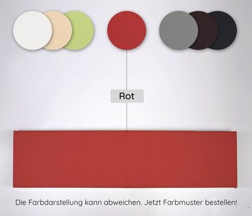 Lycce Kopfstütze Wandkissen L 115cm Kunstleder mit Montage-Set verschiedene Farben, (1 St)