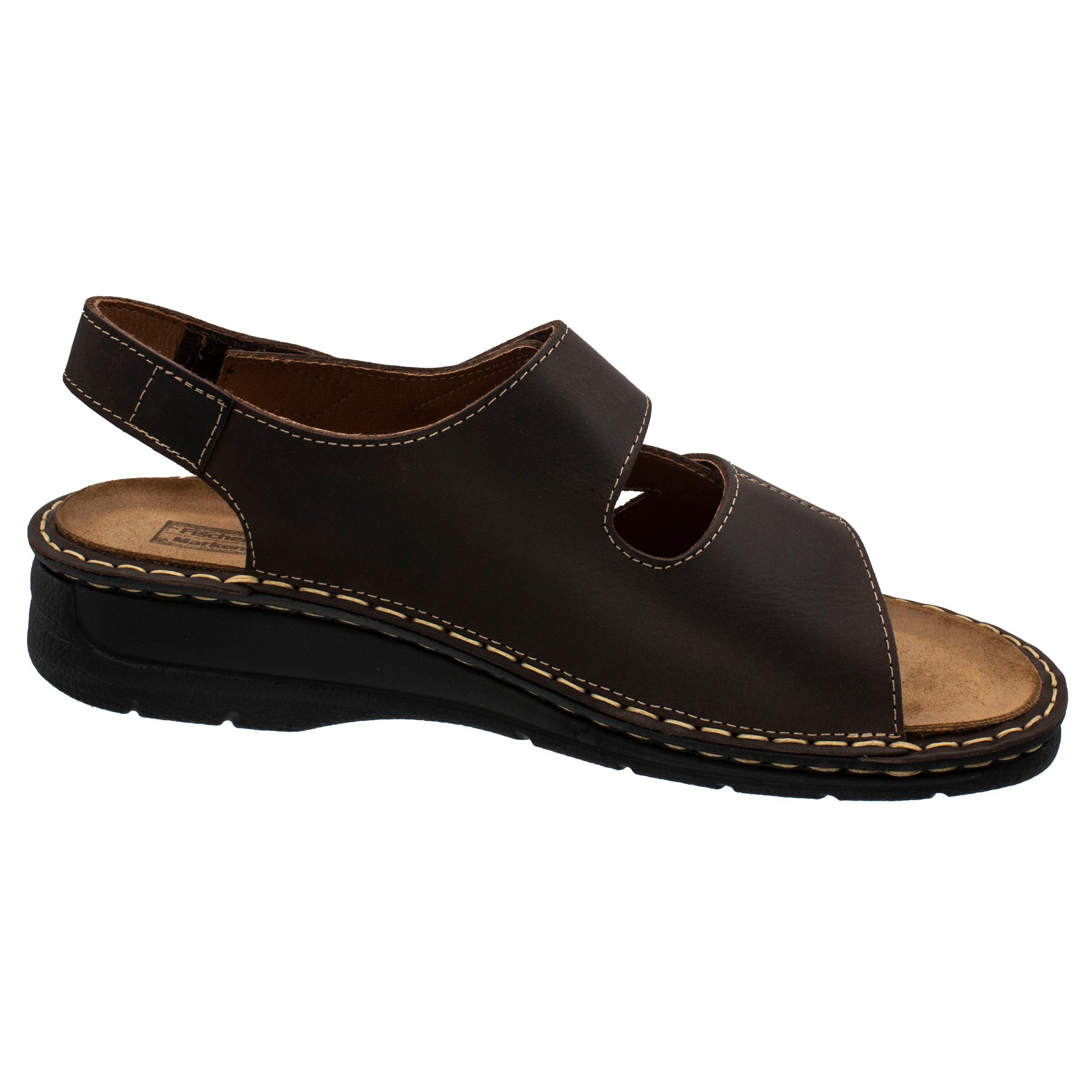 Fischer-Markenschuh Andreas Sandalette aus Nubukleder, gepolsterte Ledereinlegesohle herausnehmbar