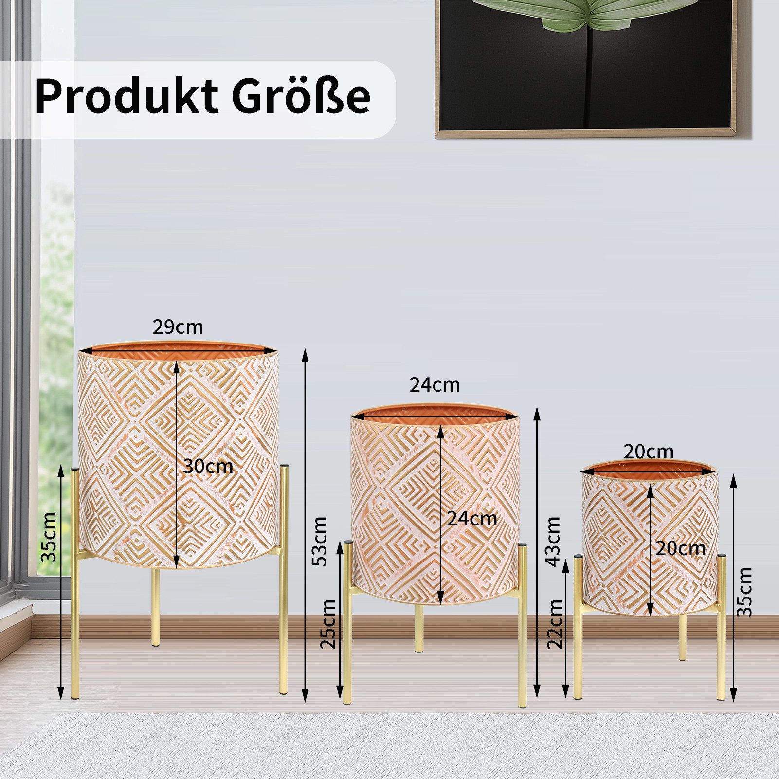 G-LEAF Blumentopf Moderne Pflanzgefäße aus Metall günstig online kaufen