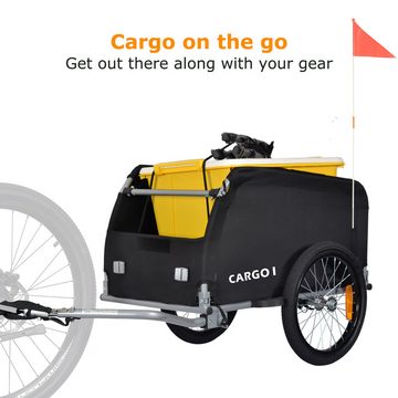 TIGGO Fahrradlastenanhänger Tiggo VS Cargo I Fahrrad Lastenanhänger Klappbar Fahrradanhänger