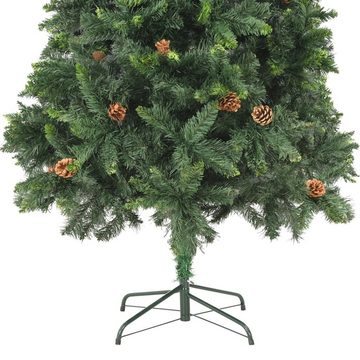 furnicato Künstlicher Weihnachtsbaum mit Kiefernzapfen Grün 210 cm