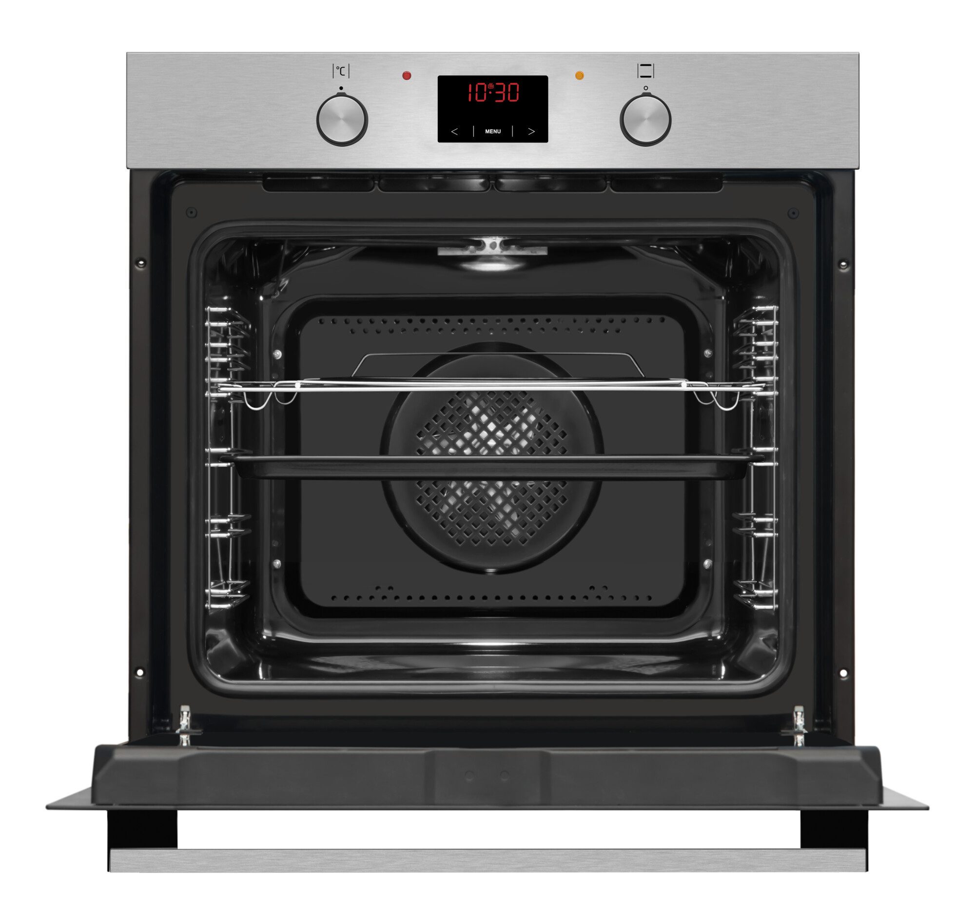 Amica Einbaubackofen ABE 9430 E, mit Teleskopauszug nachrüstbar, Steam Clean, Großer Garraum, klare Sicht und einfache Reinigung für ruhiges Backen