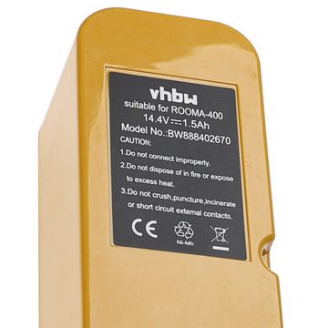 vhbw kompatibel mit iRobot iTouchless AV001A, AV002A Staubsauger-Akku NiMH 1500 mAh (14,14 V)
