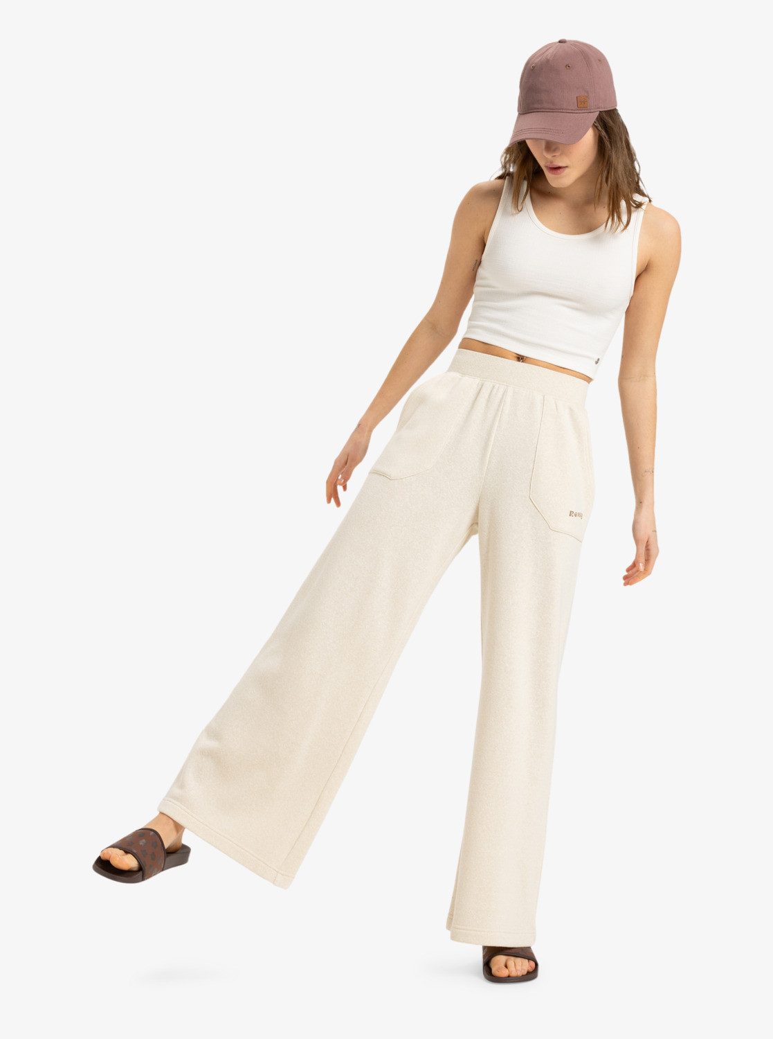 Sweathose Roxy Jogginghose What a Dream Heather Beige