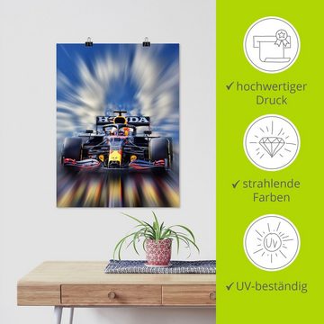 Artland Wandbild Max Verstappen - Weltmeister der Formel1, Auto (1 St), als Alubild, Outdoorbild, Leinwandbild, Poster, Wandaufkleber