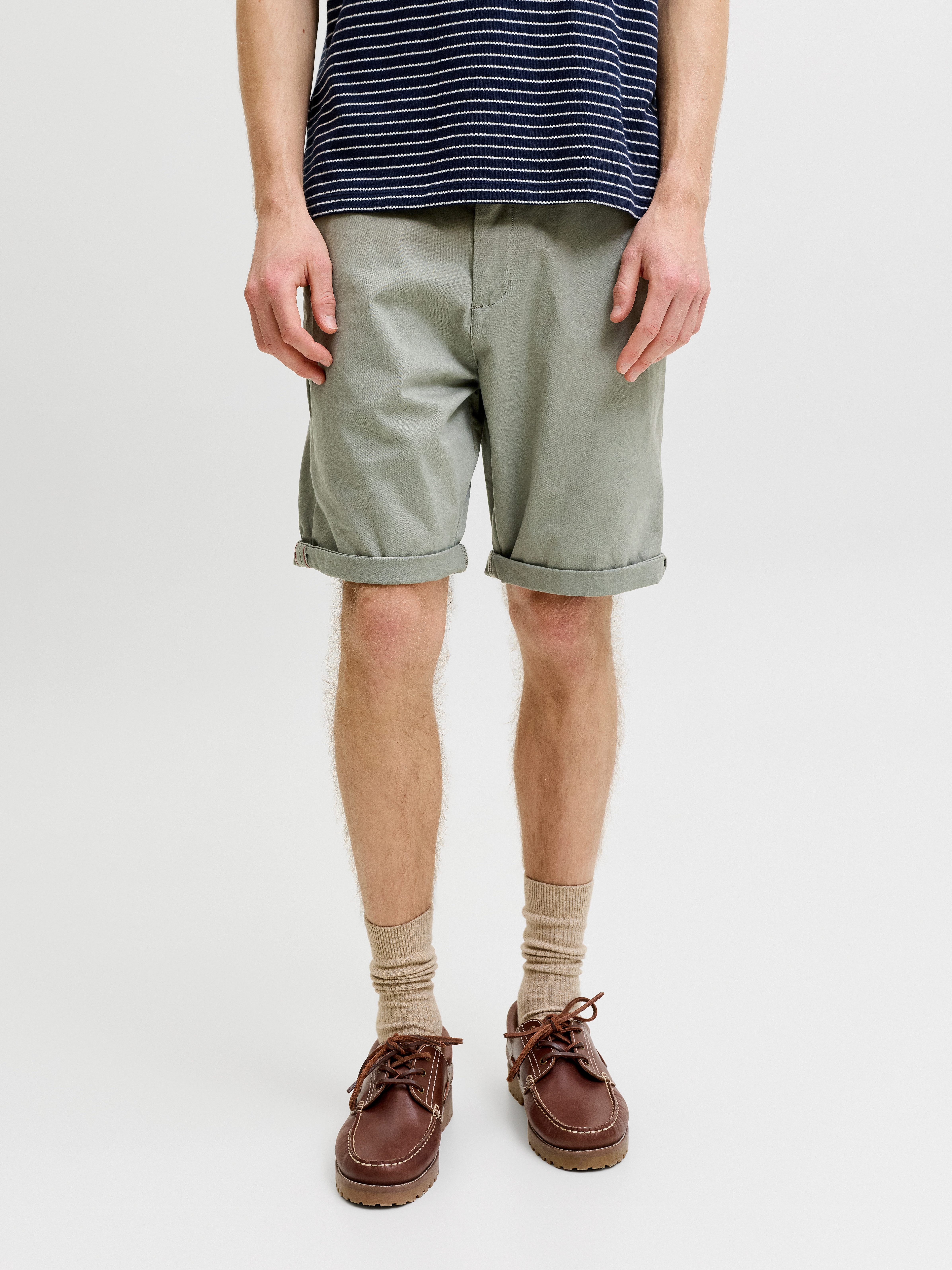 Jack & Jones Chinoshorts BOWIE SHORTS mit Aufschlag
