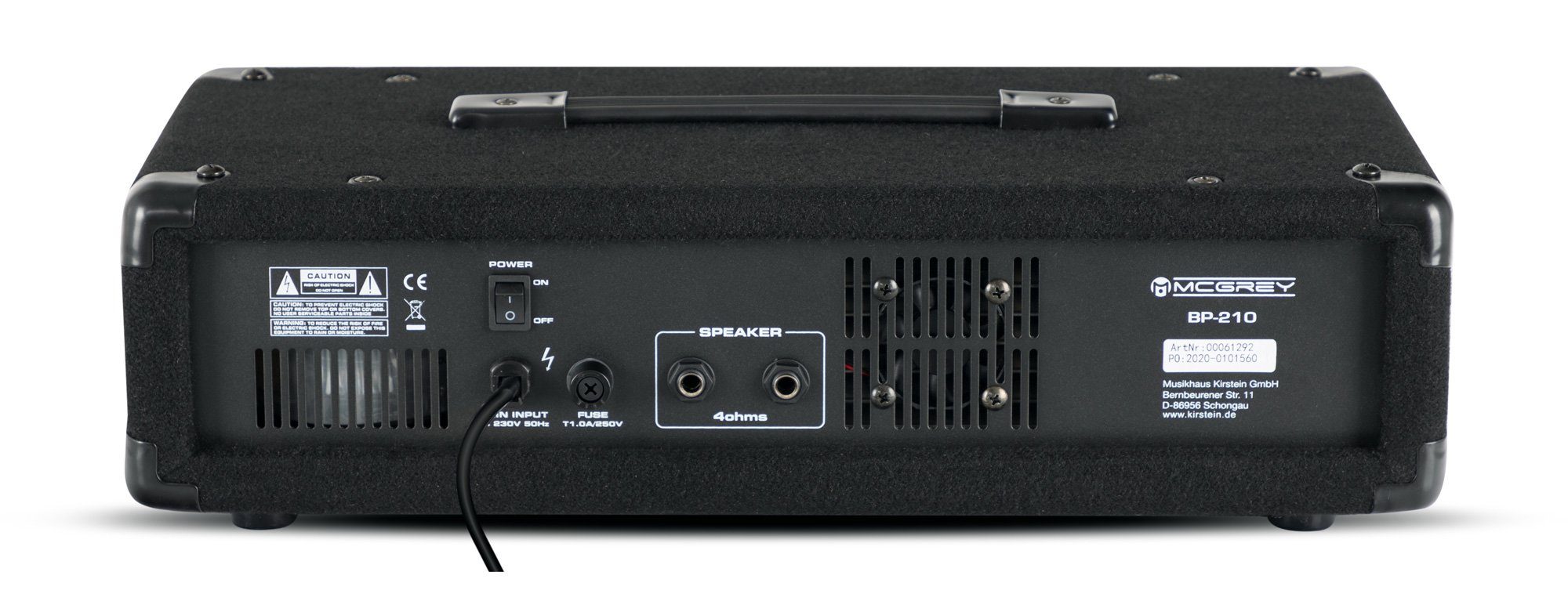 McGrey McGrey BP-210 Powermixer Stative) USB/SD-Slot (Bluetooth, 100 inkl. Bandpack - & 4-Kanal PA-Anlage Mikrofon, W, Kabel 50 Lautsprechersystem Watt 